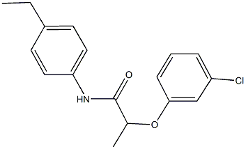 2-(3-chlorophenoxy)-N-(4-ethylphenyl)propanamide Struktur