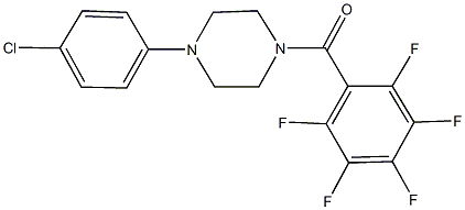 1-(4-chlorophenyl)-4-(2,3,4,5,6-pentafluorobenzoyl)piperazine Struktur