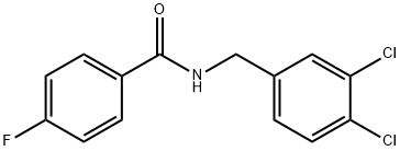 N-(3,4-dichlorobenzyl)-4-fluorobenzamide Struktur