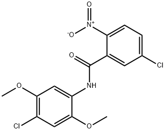 5-chloro-N-(4-chloro-2,5-dimethoxyphenyl)-2-nitrobenzamide Struktur