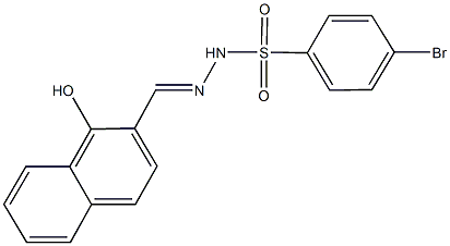 4-bromo-N'-[(1-hydroxy-2-naphthyl)methylene]benzenesulfonohydrazide Struktur