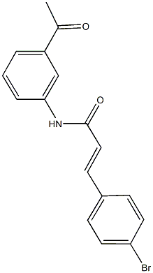 N-(3-acetylphenyl)-3-(4-bromophenyl)acrylamide Struktur