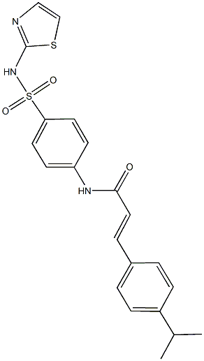 3-(4-isopropylphenyl)-N-{4-[(1,3-thiazol-2-ylamino)sulfonyl]phenyl}acrylamide Struktur