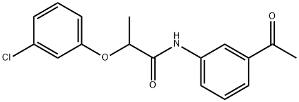 N-(3-acetylphenyl)-2-(3-chlorophenoxy)propanamide Struktur