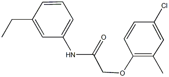 2-(4-chloro-2-methylphenoxy)-N-(3-ethylphenyl)acetamide Struktur