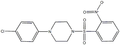 1-(4-chlorophenyl)-4-({2-nitrophenyl}sulfonyl)piperazine Struktur