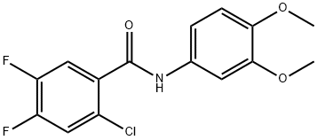 2-chloro-N-(3,4-dimethoxyphenyl)-4,5-difluorobenzamide Struktur