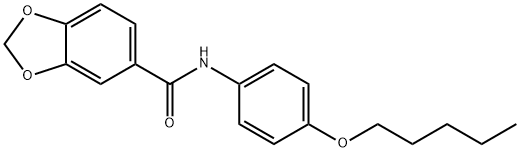 N-[4-(pentyloxy)phenyl]-1,3-benzodioxole-5-carboxamide Struktur