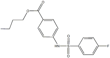 butyl 4-{[(4-fluorophenyl)sulfonyl]amino}benzoate Struktur