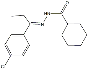 N'-[1-(4-chlorophenyl)propylidene]cyclohexanecarbohydrazide Struktur