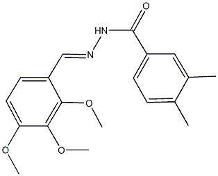 3,4-dimethyl-N'-(2,3,4-trimethoxybenzylidene)benzohydrazide Struktur