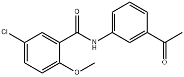 N-(3-acetylphenyl)-5-chloro-2-methoxybenzamide Struktur