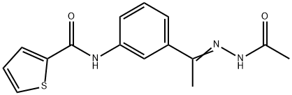 N-[3-(N-acetylethanehydrazonoyl)phenyl]-2-thiophenecarboxamide Struktur