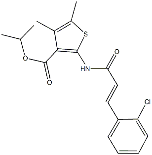 isopropyl 2-{[3-(2-chlorophenyl)acryloyl]amino}-4,5-dimethyl-3-thiophenecarboxylate Struktur