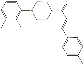 1-(2,3-dimethylphenyl)-4-[3-(4-methylphenyl)acryloyl]piperazine Struktur