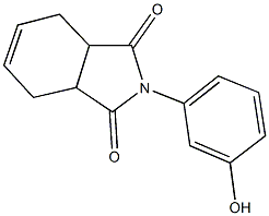 2-(3-hydroxyphenyl)-3a,4,7,7a-tetrahydro-1H-isoindole-1,3(2H)-dione Struktur