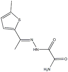 2-{2-[1-(5-methyl-2-thienyl)ethylidene]hydrazino}-2-oxoacetamide Struktur