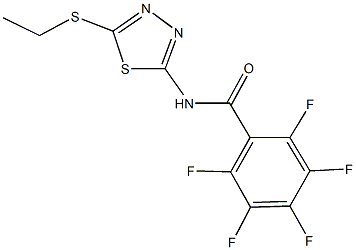 N-[5-(ethylsulfanyl)-1,3,4-thiadiazol-2-yl]-2,3,4,5,6-pentafluorobenzamide Struktur