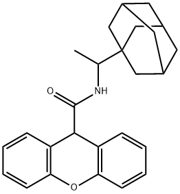 N-[1-(1-adamantyl)ethyl]-9H-xanthene-9-carboxamide Struktur