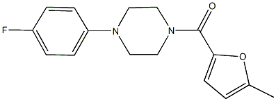 1-(4-fluorophenyl)-4-(5-methyl-2-furoyl)piperazine Struktur