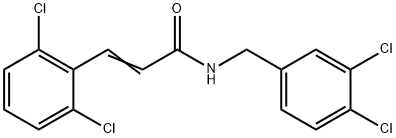 N-(3,4-dichlorobenzyl)-3-(2,6-dichlorophenyl)acrylamide Struktur