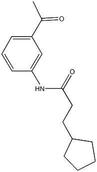 N-(3-acetylphenyl)-3-cyclopentylpropanamide Struktur