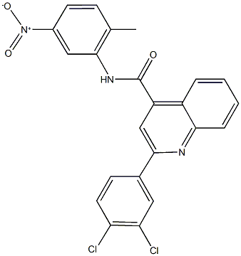 2-(3,4-dichlorophenyl)-N-{5-nitro-2-methylphenyl}-4-quinolinecarboxamide Struktur