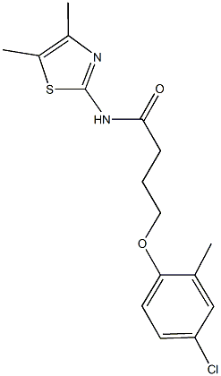 4-(4-chloro-2-methylphenoxy)-N-(4,5-dimethyl-1,3-thiazol-2-yl)butanamide Struktur