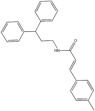 N-(3,3-diphenylpropyl)-3-(4-methylphenyl)acrylamide Struktur