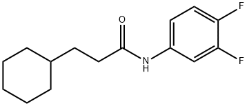 3-cyclohexyl-N-(3,4-difluorophenyl)propanamide Structure