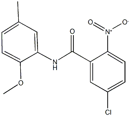 5-chloro-2-nitro-N-(2-methoxy-5-methylphenyl)benzamide Struktur