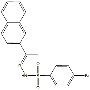 4-bromo-N'-[1-(2-naphthyl)ethylidene]benzenesulfonohydrazide Struktur