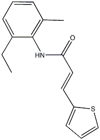 N-(2-ethyl-6-methylphenyl)-3-(2-thienyl)acrylamide Struktur