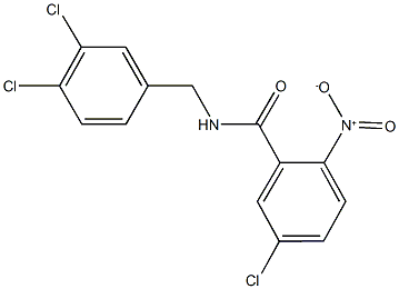 5-chloro-N-(3,4-dichlorobenzyl)-2-nitrobenzamide Struktur