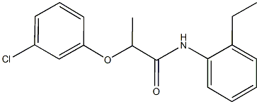 2-(3-chlorophenoxy)-N-(2-ethylphenyl)propanamide Struktur