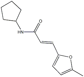 N-cyclopentyl-3-(5-methyl-2-furyl)acrylamide Struktur