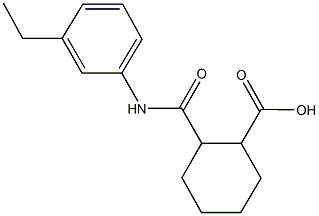 2-[(3-ethylanilino)carbonyl]cyclohexanecarboxylic acid Struktur