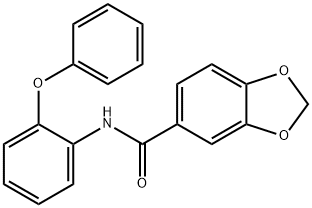 N-(2-phenoxyphenyl)-1,3-benzodioxole-5-carboxamide Struktur