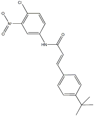 3-(4-tert-butylphenyl)-N-{4-chloro-3-nitrophenyl}acrylamide Struktur