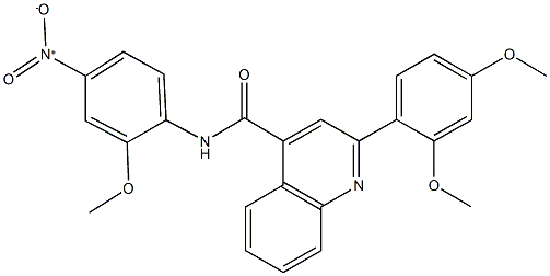 2-(2,4-dimethoxyphenyl)-N-{4-nitro-2-methoxyphenyl}-4-quinolinecarboxamide Struktur