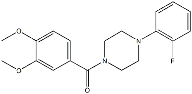 1-(3,4-dimethoxybenzoyl)-4-(2-fluorophenyl)piperazine Struktur