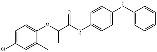 N-(4-anilinophenyl)-2-(4-chloro-2-methylphenoxy)propanamide Struktur