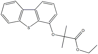 ethyl 2-(dibenzo[b,d]thien-4-yloxy)-2-methylpropanoate Struktur