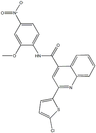 2-(5-chloro-2-thienyl)-N-{4-nitro-2-methoxyphenyl}-4-quinolinecarboxamide Struktur