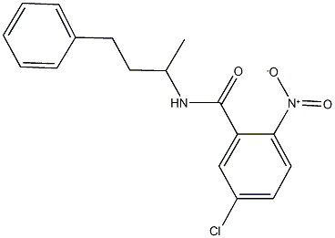 5-chloro-2-nitro-N-(1-methyl-3-phenylpropyl)benzamide Struktur