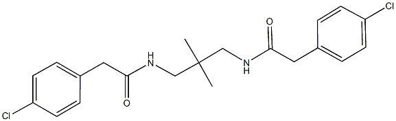 2-(4-chlorophenyl)-N-(3-{[(4-chlorophenyl)acetyl]amino}-2,2-dimethylpropyl)acetamide Struktur