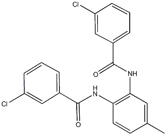 3-chloro-N-{2-[(3-chlorobenzoyl)amino]-5-methylphenyl}benzamide Struktur