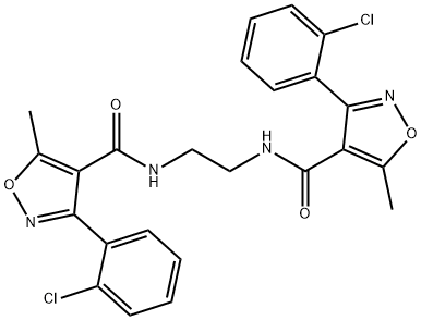 3-(2-chlorophenyl)-N-[2-({[3-(2-chlorophenyl)-5-methyl-4-isoxazolyl]carbonyl}amino)ethyl]-5-methyl-4-isoxazolecarboxamide Struktur