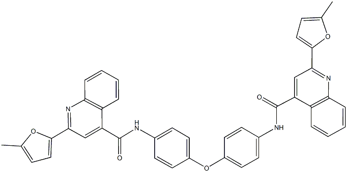 2-(5-methyl-2-furyl)-N-{4-[4-({[2-(5-methyl-2-furyl)-4-quinolinyl]carbonyl}amino)phenoxy]phenyl}-4-quinolinecarboxamide Struktur