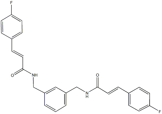 3-(4-fluorophenyl)-N-[3-({[3-(4-fluorophenyl)acryloyl]amino}methyl)benzyl]acrylamide Struktur